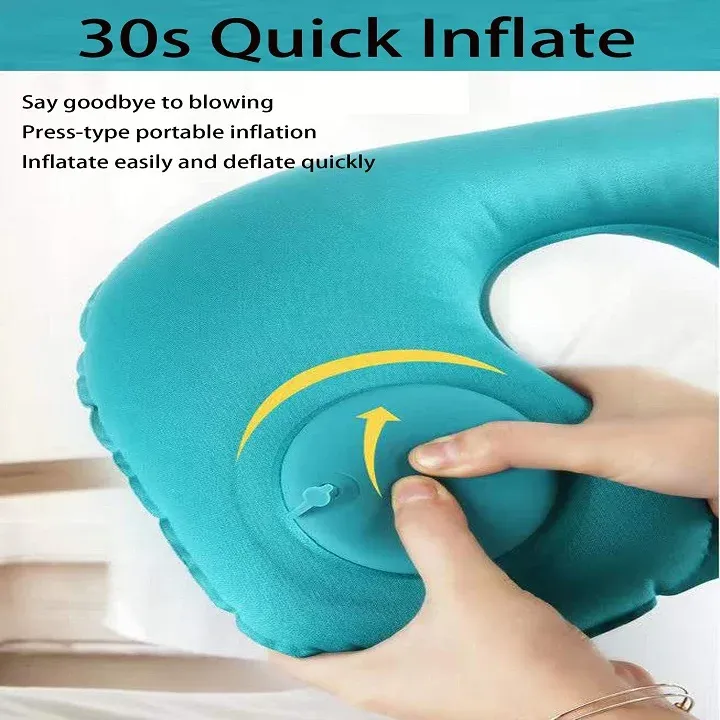 ✈️😴Inflatable Travel Comfort Pillow-Easy Inflation,Deflation & Storage