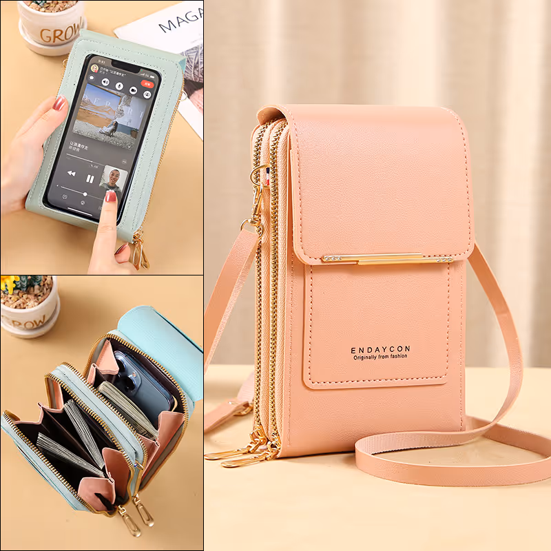 Anti-Theft Leather Bag🤩RFID anti-theft protection + mobile phone slot